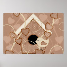 Birdhouse del libro de recuerdos posters