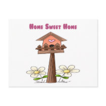 Birdhouse Home Sweet Home Postcard