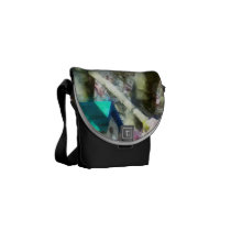 Birdhouse in Magnolia messenger bags