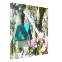 Birdhouse in Magnolia canvas prints