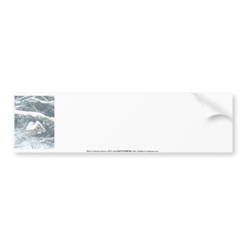 birdhouse in the snow bumpersticker