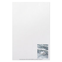 birdhouse in the snow stationery