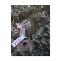 Birdhouse postcard