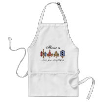 Birdhouse Row Apron