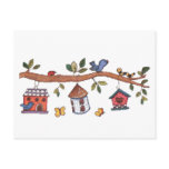 Birdhouses Post Card