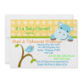 birdie and hippo,baby shower,invite,cute,fun,sweet