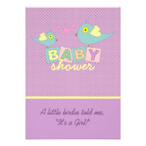 Birdie Baby Blocks Baby Shower Invitation invitations