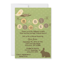 Birdie Baby Shower Invitation