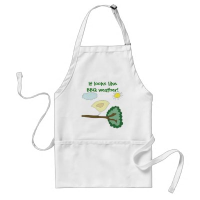Birdie "BBQ Weather!" Apron by bchrisdesigns