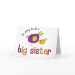 birdie big sister to be greeting card
