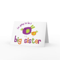 birdie big sister to be greeting card