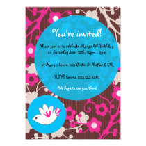 Birdie Birthday Invites invitations