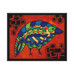 "Birdie Boo" Stretched Canvas Print by Lara Kulpa canvas prints