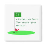 Birdie Eagle Golf Cartoon Magnet