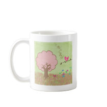 Birdie in a Tree Coffee Mugs