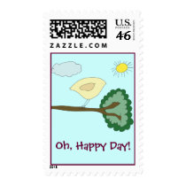 Birdie "Oh, Happy Day!" Postage Stamps