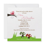 Birdie Woodland 5x5 Baby Shower Invitation