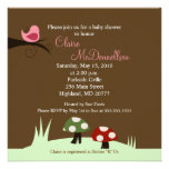 Birdie Woodland 5x5 Baby Shower Invitation