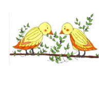 Birdies in the treetop t-shirts