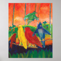 Birdies On Trapezes Poster