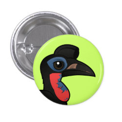 Abyssinian Ground Hornbill Round Button