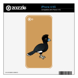 Blue-billed Curassow iPhone 4/4S Skin