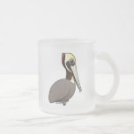 Birdorable Brown Pelican Frosted Glass Mug