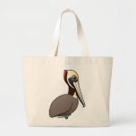 Birdorable Brown Pelican Jumbo Tote Bag
