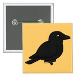 Birdorable Carrion Crow Square Button