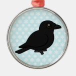 Birdorable Carrion Crow Premium circle Ornament