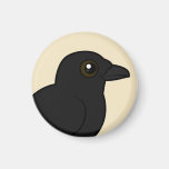 Birdorable Carrion Crow Round Magnet