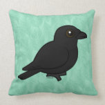 Birdorable Carrion Crow Throw Pillow