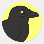 Birdorable Carrion Crow Round Sticker
