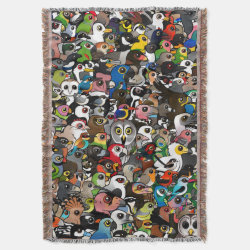 Birdorable Crowd Throw Blanket
