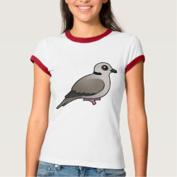 Eurasian Collared Dove Ladies Ringer T-Shirt