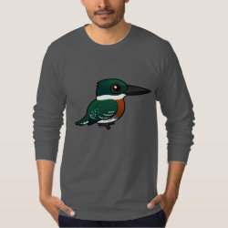 Green Kingfisher Men's American Apparel Fine Jersey Long Sleeve T-Shirt