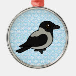 Birdorable Hooded Crow Premium circle Ornament