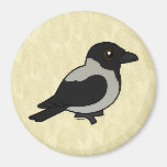 Birdorable Hooded Crow Round Magnet