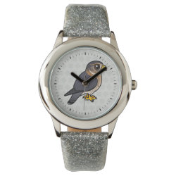 Merlin Kid's Silver Glitter Strap Watch