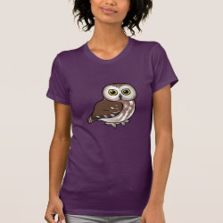 Northern Saw-whet Owl Women's American Apparel Fine Jersey Short Sleeve T-Shirt