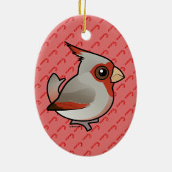 Pyrrhuloxia Oval Ornament
