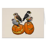 Birdorable Raptors on Pumpkins Cards
