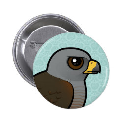 Ridgway's Hawk Round Button