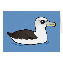 Birdorable Shy Albatross Greeting Card