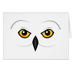 Snowy Owl Face Greeting Card