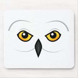 Snowy Owl Face Mousepad