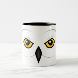 Snowy Owl Face Two-Tone Mug