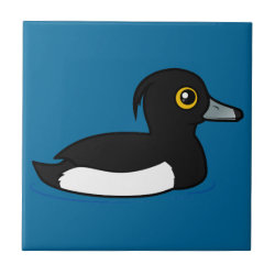 Swimming Tufted Duck Small Ceremic Tile (4.25
