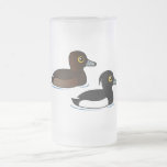 Birdorable Tufted Duck pair Frosted Beer Mugs