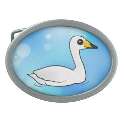 Whooper Swan Oval Belt Buckle